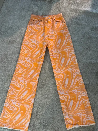 calça jeans zara the 90s full lenght 34