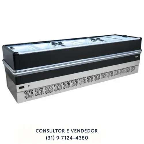 Ilha de Congelados 3M Vidro Reto Polar