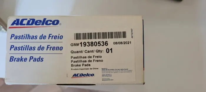 Pastilhas de freio dianteiros Chevrolet