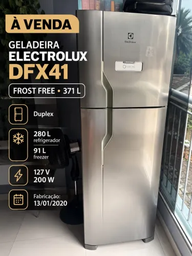 GELADEIRA ELECTROLUX DFX41 INOX ? 371 L ? FROST FREE