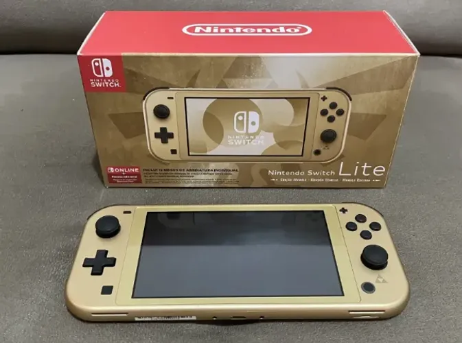 Switch Lite Zelda Hyrule Edition Nacional Novo Lacrado NF