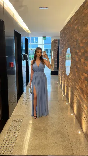 Vestido de festa azul