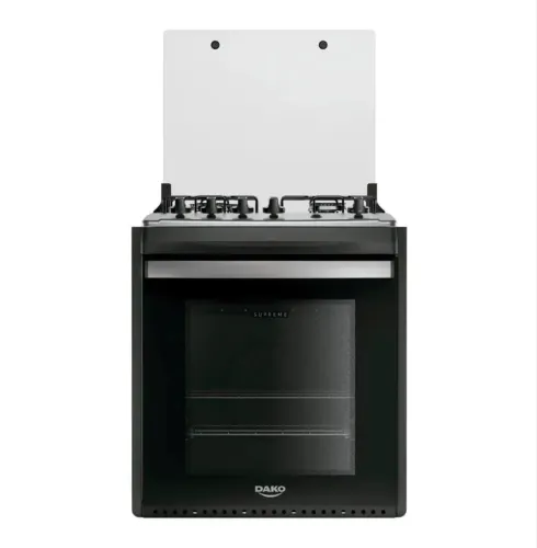 Fogão 4 Bocas Embutir Dako Supreme Mesa de Inox Preto Bivolt