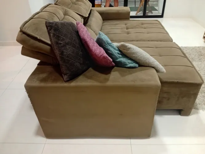 Sofá retrátil, com regulagem, inclinado com encosto 
