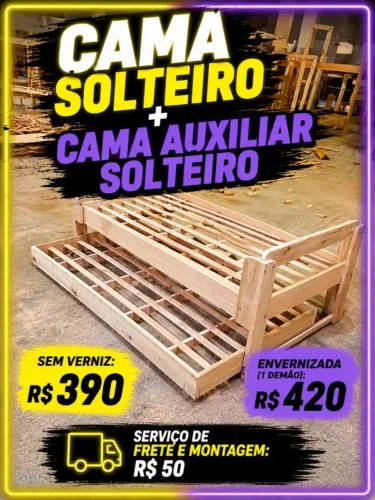 CAMA SOLTEIRO + BICAMA