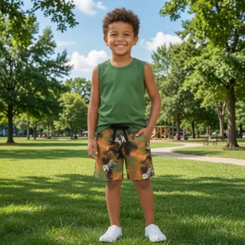 Conjunto Camisa e Bermuda Infantil Menino do 4 ao 10 anos