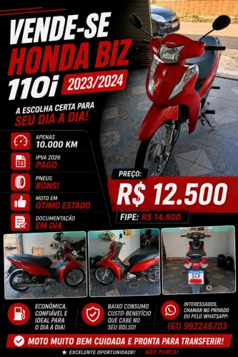 HONDA BIZ 110i 2023/24 - OPORTUNIDADE