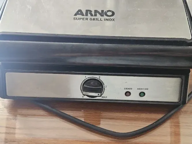 Grill Super grill arno inox antiaderente 1830w voltagem 220