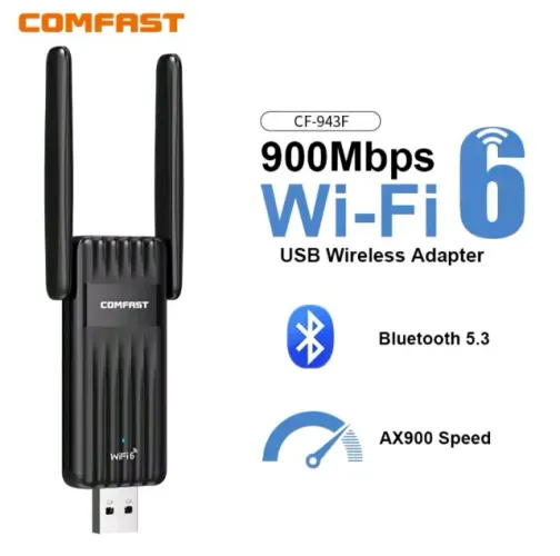 [LACRADO] Adaptador USB WiFi 6 + Bluetooth 5.3 COMFAST AX900 dongle antena