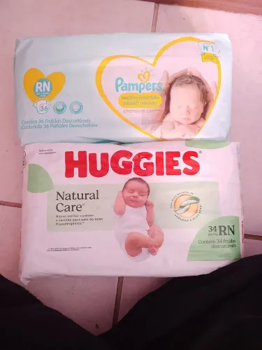 FRALDA RN HUGGIES E PAMPERS
