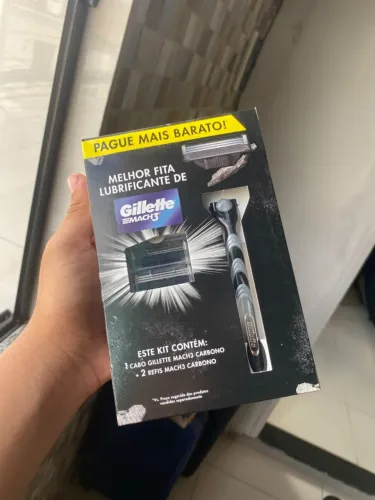 Kit Gilette Mach3 - Carbono (FUNCIONA EM TODOS OS MACH3)