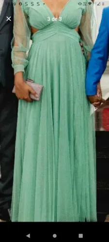 Vestido de festa verde Menta
