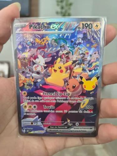 PIKACHU EX - (150/128) - COLEÇÃO 30 ANOS DE POKÉMON 