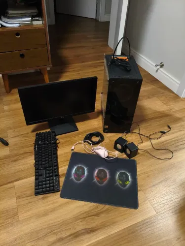 Pc Ryzen 5 5600g Vega 7 Ssd 480gb 16gb + Monitor Lg + Teclado e mouse + mousepad + caixas
