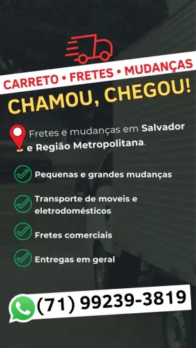 Faço Carreto e mudança salvador e região, interior!