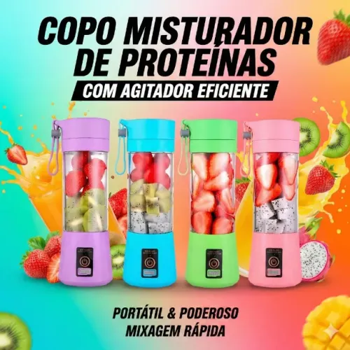 Copo Misturador de Proteínas com Agitador Eficiente