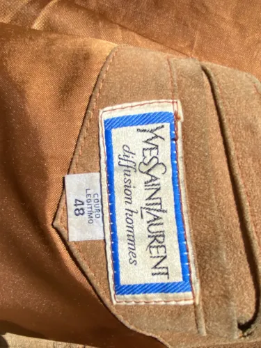 Jaqueta de Frio Couro legítimo YSL Saint Laurent