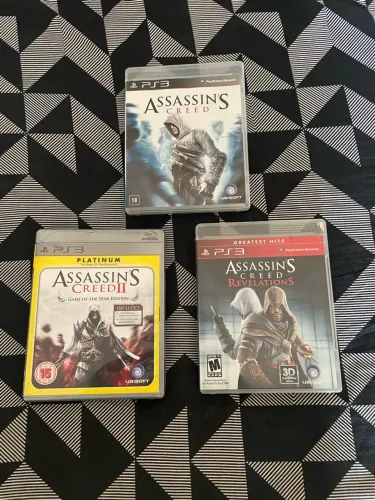 Lote 3 Jogos Assassin?s Creed PS3 Originais com Caixa