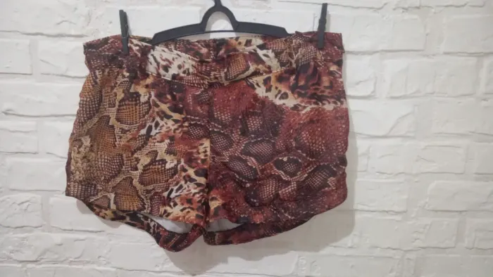 Short Animal Print Feminino N;44