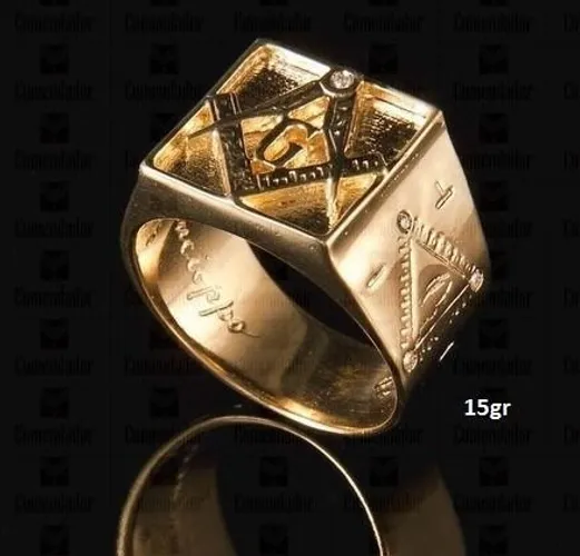 Anel da maçonaria em Ouro 18k ou em Prata Real, em 12x confira!