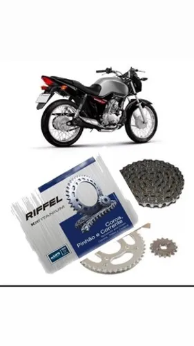Kit Relação Cg125 Fan 125 2009 2010 2011 2012 2013 Riffel