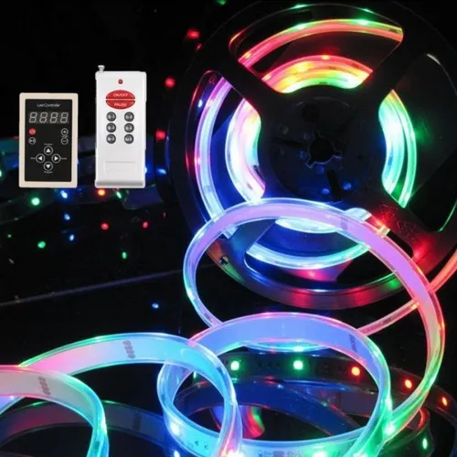Fita de LED 6803 Digital Cor Rgb 133 Efeitos Croma 5 Metros + Fonte