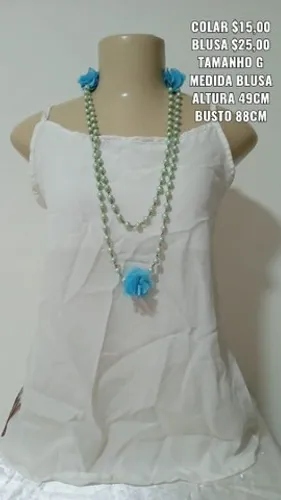 Look blusa + colar