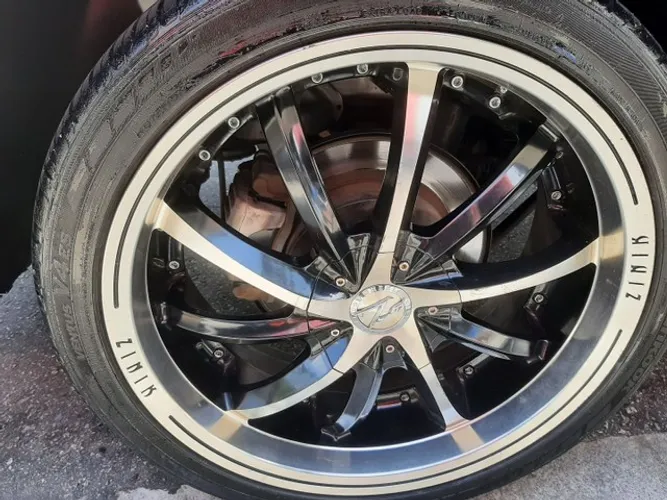 Roda aro 20 zimik Cruz malta preta com diamantado Hyundai 5x114