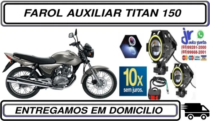 Par Farol de Milha Led Angel Eyes Titan 150 2006