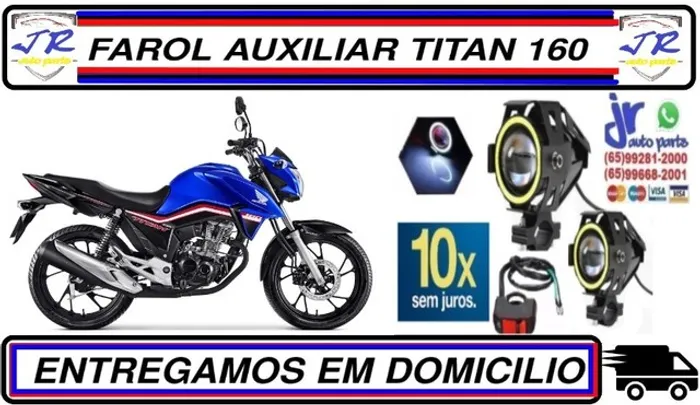Par Farol de Milha Led Angel Eyes Titan 160 2021