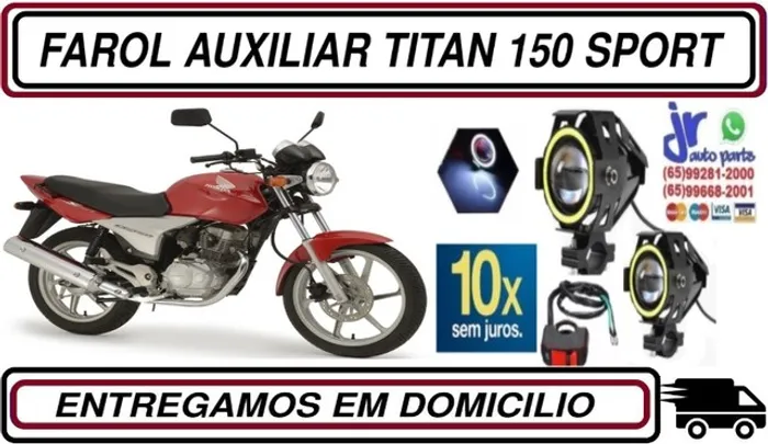 Par Farol de Milha Led Angel Eyes Titan 150 Sport