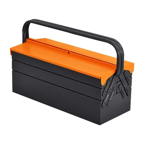 caixa para ferraentas sanfonada 50cm 5 gavetas laranja presto-41801