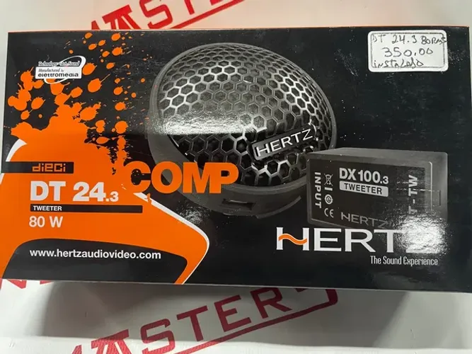 Tweeter hertz dt 24.3 80rms original italiano instalado 