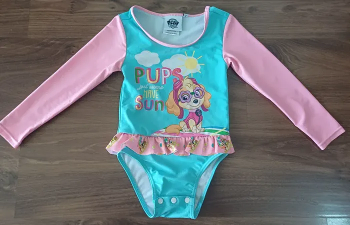 Maiô Patrulha Canina - tam 3 anos - proteção UV