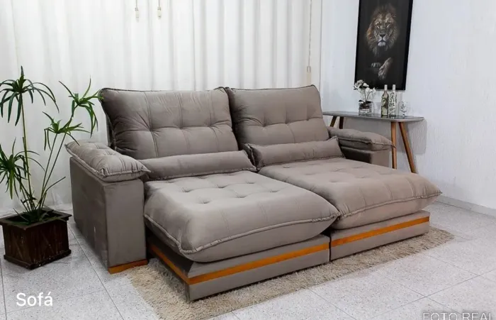 Sofá Retrátil Reclinável Ibiza 2,30m Molas Ensacadas Pillow Top t54