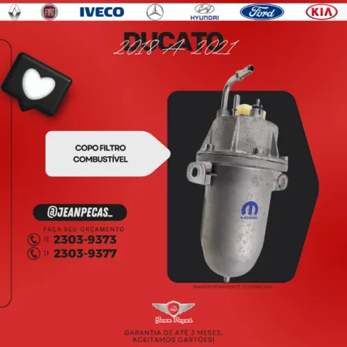 copo filtro combustivel - ducato