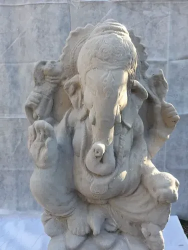 Estatua grande Buda Ganesha em cimento para decoração de jardim e chácaras 