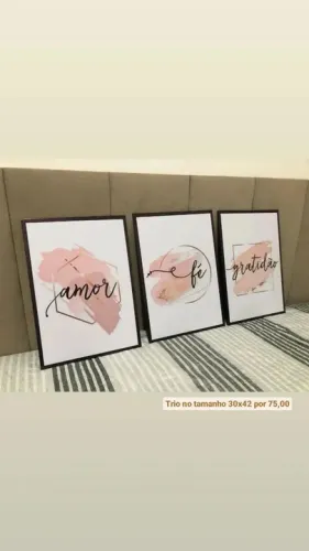 Trio de placas com borda