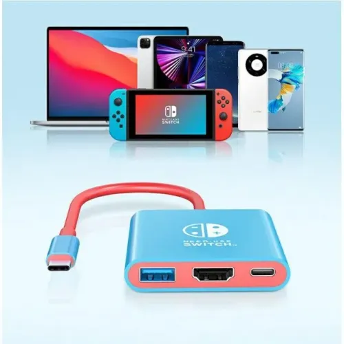 HUB Type-C - 3 em 1 - PD100w - Hdmi 4k 30Hz - 1 USB 3.0