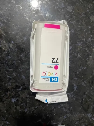 Cartucho hp 72 130ml magenta original aberto para conferência