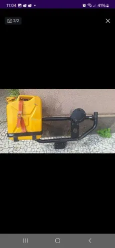 Suporte estepe e galão de combustível para jeep ford Willis