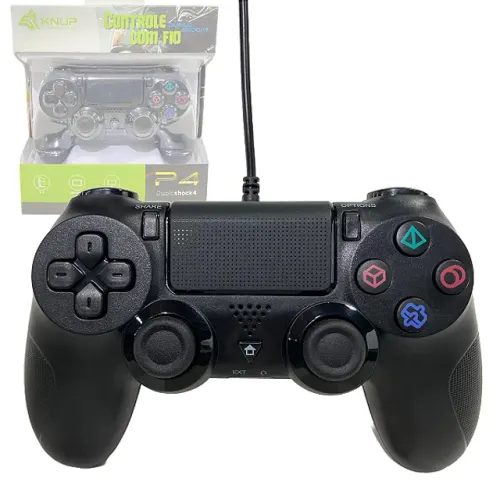 Controle Joystick com Fio para Ps4 e PC, DuploShock4 - Knup em São Luís ma