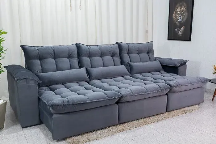 Sofá retrátil 3.20 largura novo lacrado luxo
