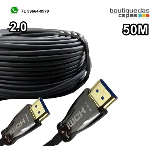 CABO HDMI X HDMI 2.0 4K ULTRA 50M 50 METROS - OPTICO ATIVO