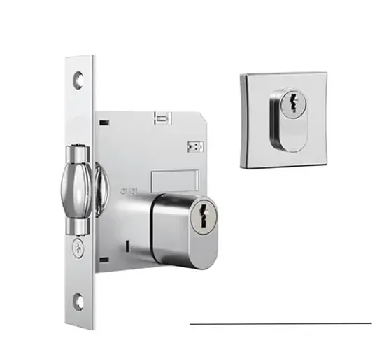 FECHADURA ROLETE 1005 ROSETA QUADRADA CROMADA AUXILIAR STAM