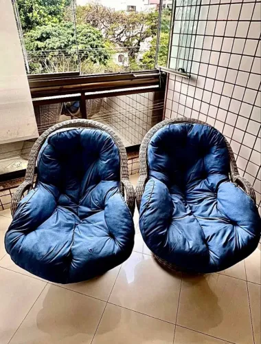 Sofá e 2 poltronas (Rio Lazer) para varanda e área externa. 