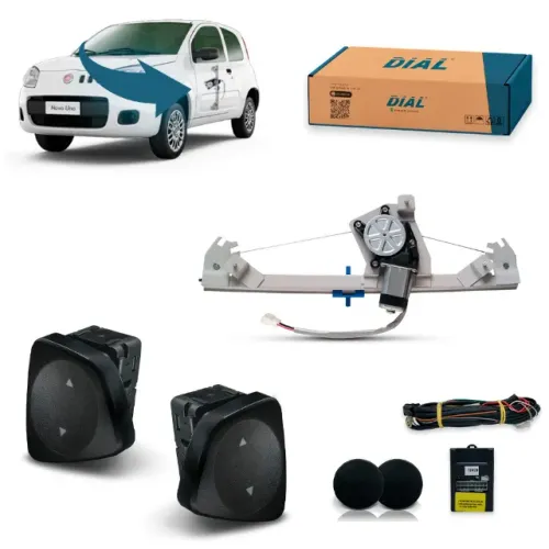 Instalação de Vidro Elétrico Automatização de Vidros Dianteiros Uno Vivace ano 2012-2019 