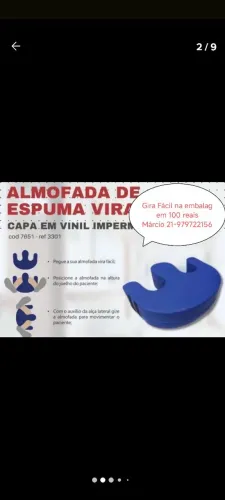 Almofada de Espuma Vira Fácil para Pacientes