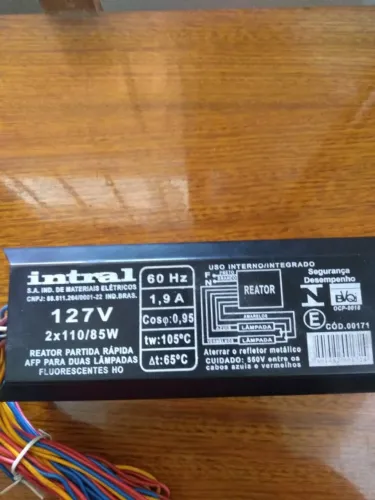 Reator Magnético 2 lâmpadas 127V