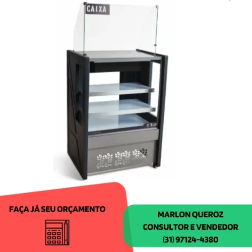 Balcão Caixa Polar 80CM com Gaveta Novo